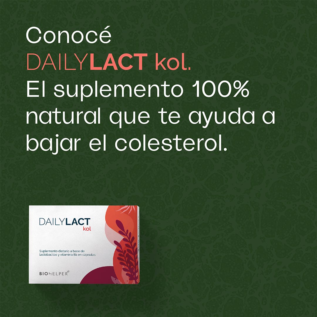 Todo sobre DAILYLACT kol, el suplemento con cepas probióticas que te ayuda a bajar el colesterol