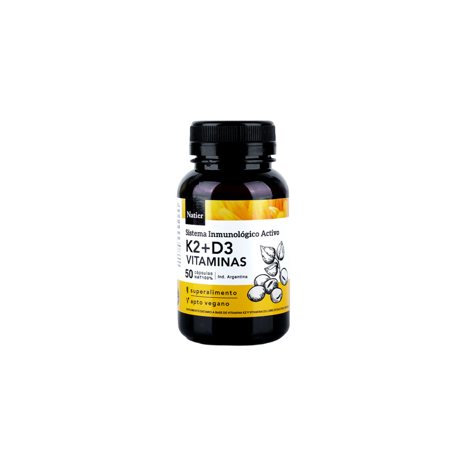 Vitamina K2 + D3 Natier x 50 cápsulas