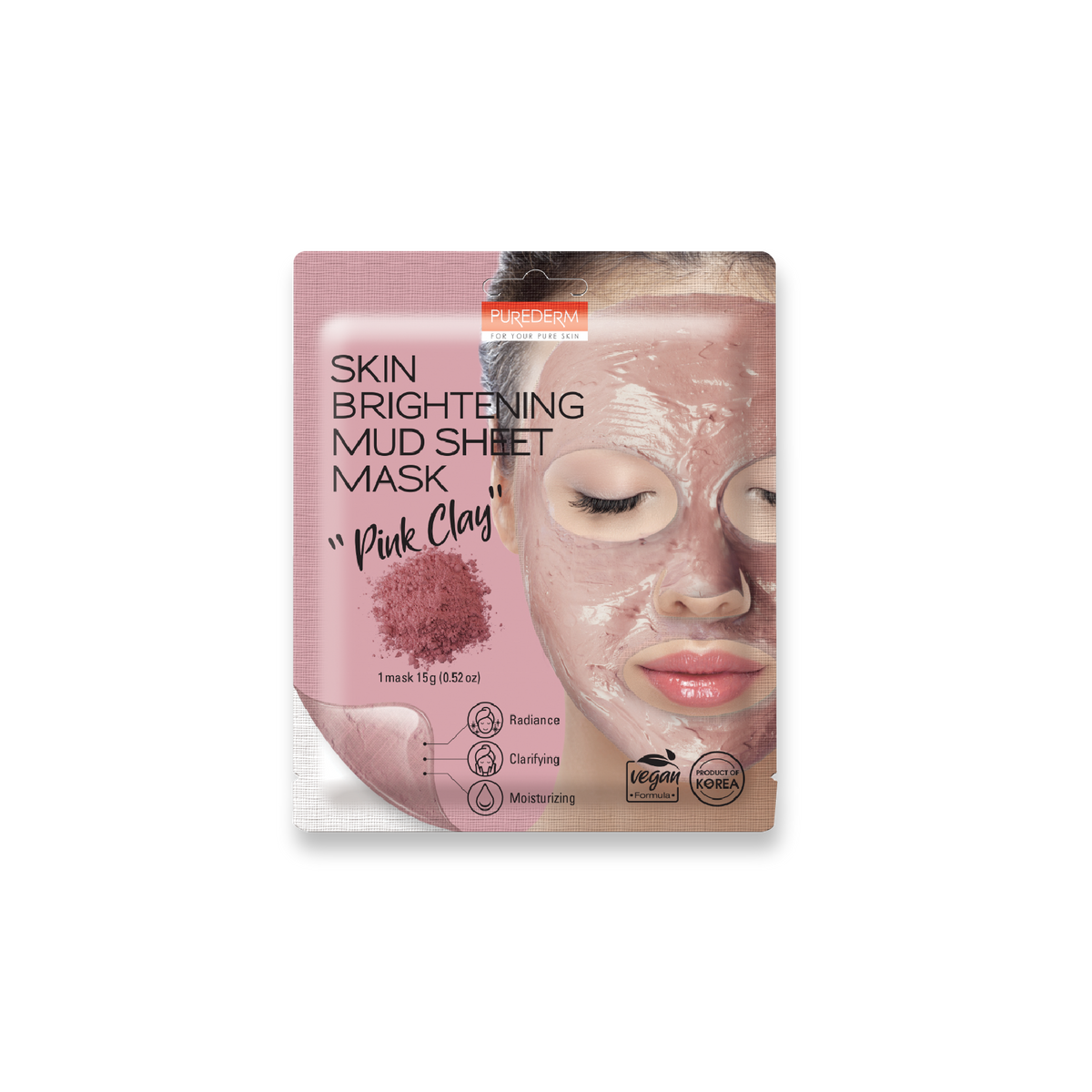 Biohelper Skin brightening mud sheet mask “pink clay”