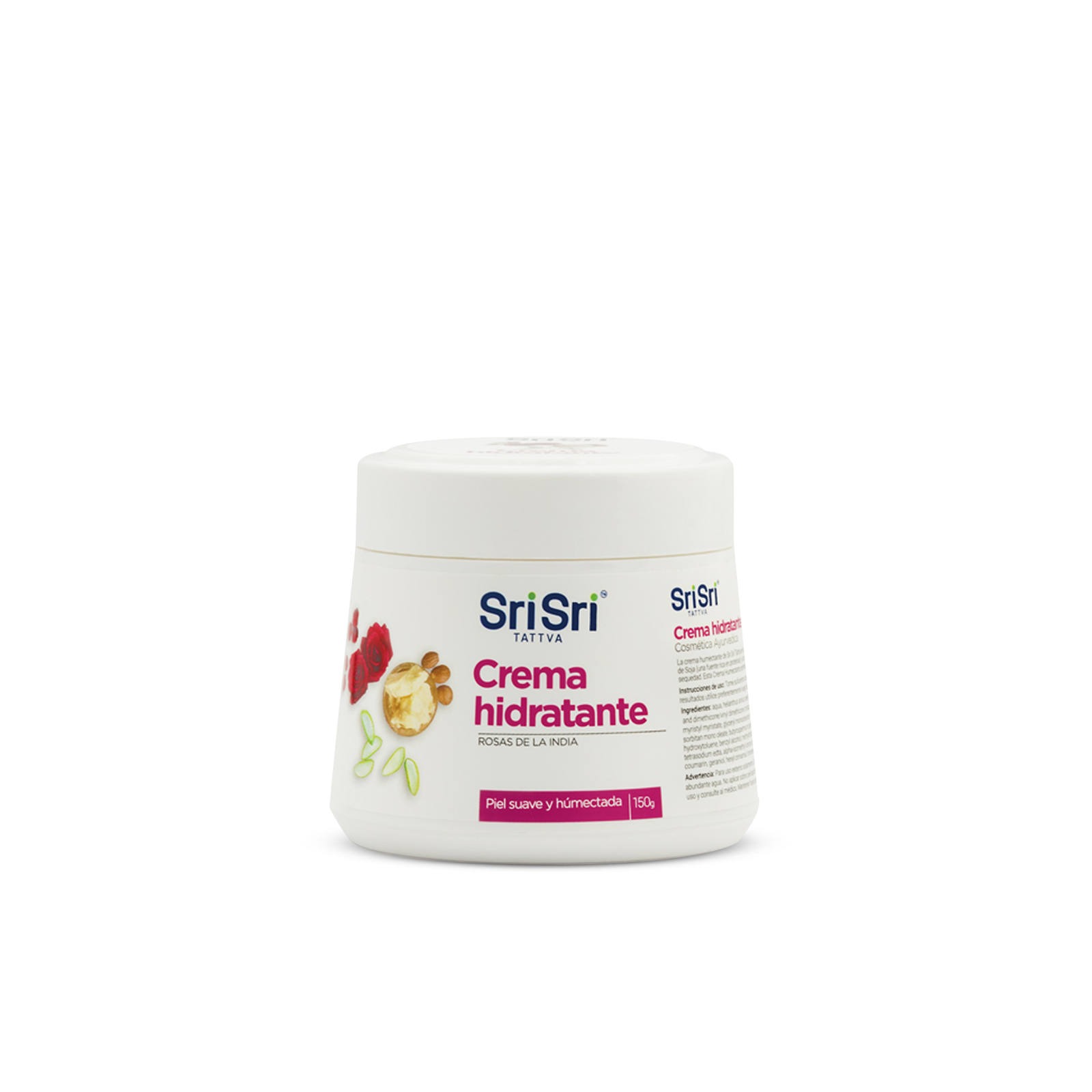 Crema Hidratante con Rosas de la India, Aloe Vera y Manteca de Karite